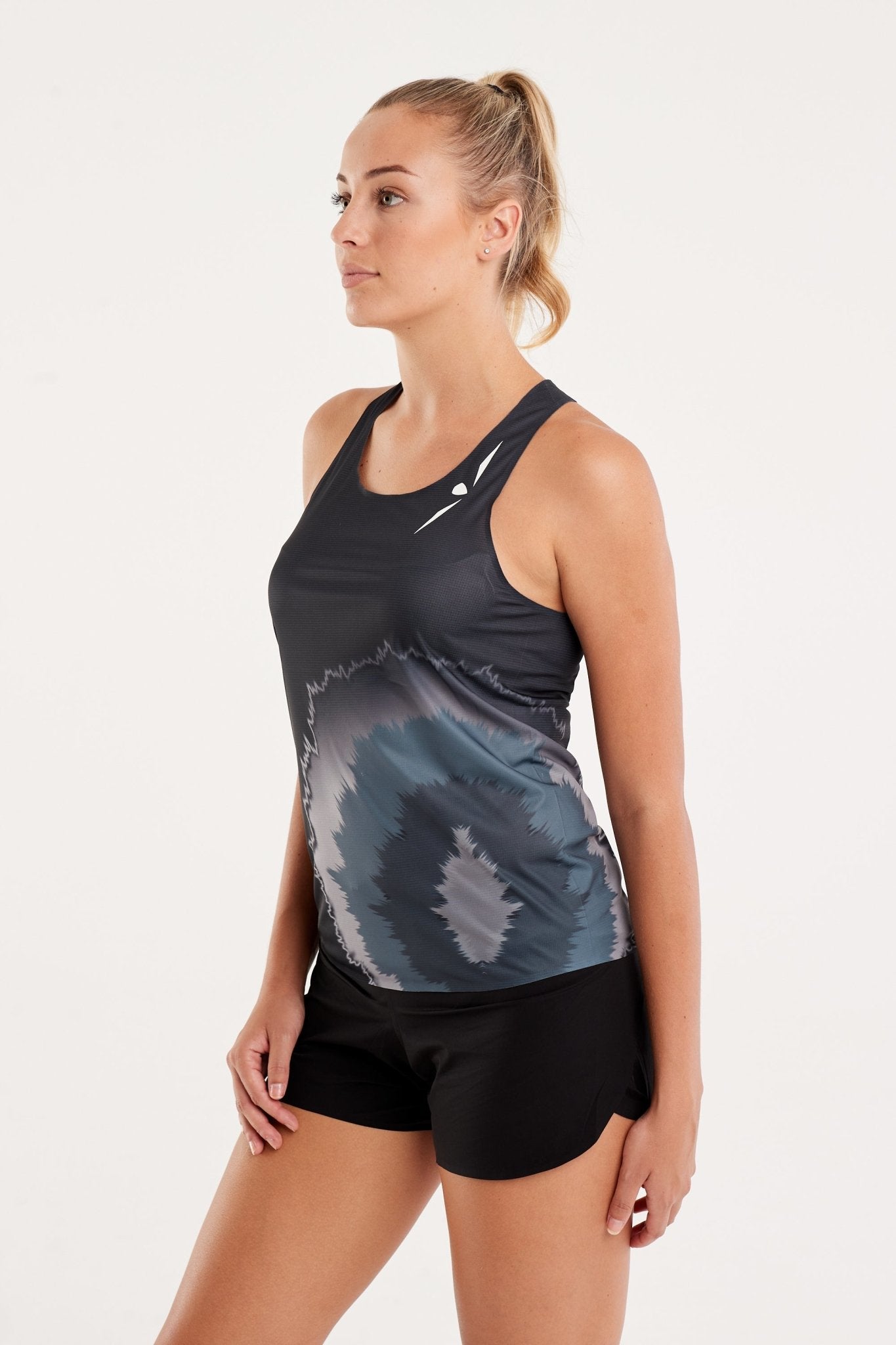 Singlet Superlett | Svart Tie-Dye - GRIT nation Sport