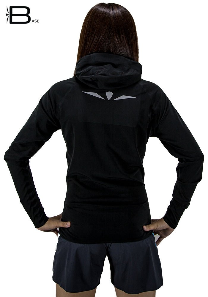 Treningsjakke med hette | Hooded | Black Hi Viz | Dame - GRIT nation Sport