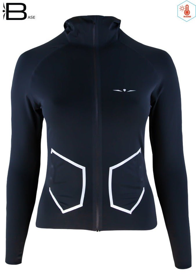 Treningsjakke med hette | Hooded | Black Hi Viz | Dame - GRIT nation Sport