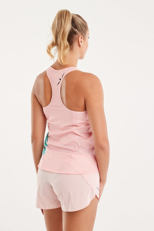 Singlet Superlett | Rose Quartz Tie-Dye - GRIT nation Sport
