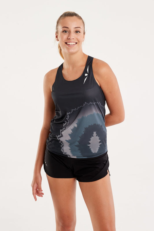 Singlet Superlett | Svart Tie-Dye - GRIT nation Sport